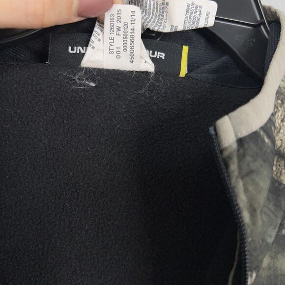 Under Armour Sweatshirt Women Large Camouflage Fleece Pullover Hunting Mossy Oak - Picture 11 of 12